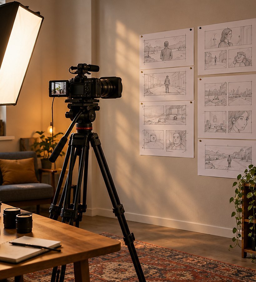 Çekim Günü Hazırlığı: Senaryo, Shot List ve Storyboard ile Tek Günde Aylık İçerik